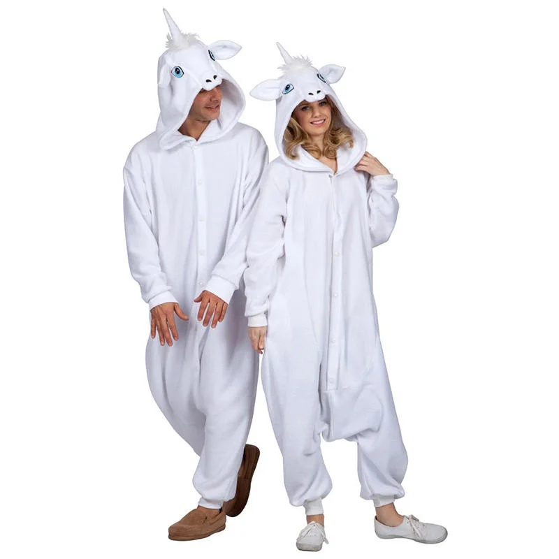 Halloween Carnival Animal Adult Hoodie Pyjamas Onesie Women Men Children Unicorn Costume