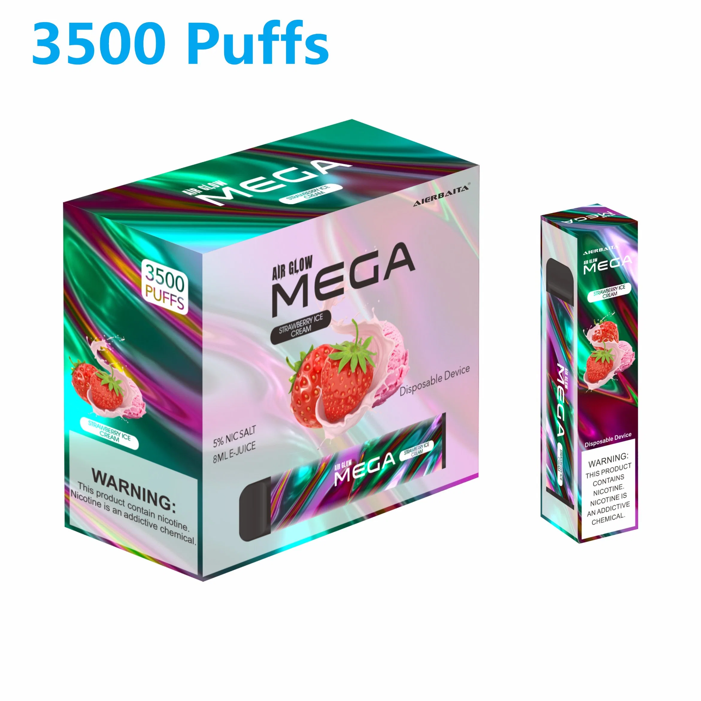 Best Seller de 3500 Puff Vape desechables desechables E-cigarrillo Vape plumas para la venta de la uva