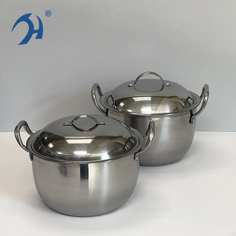 410 Stainless Steel Soup Pot Sauce Pot Cookware Set with Stainless Lid