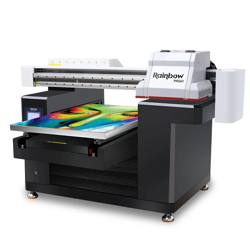 China Digital A2 Size Industrial Level Flatbed UV Printer for Metal Wood Plastic Acrylic Glass