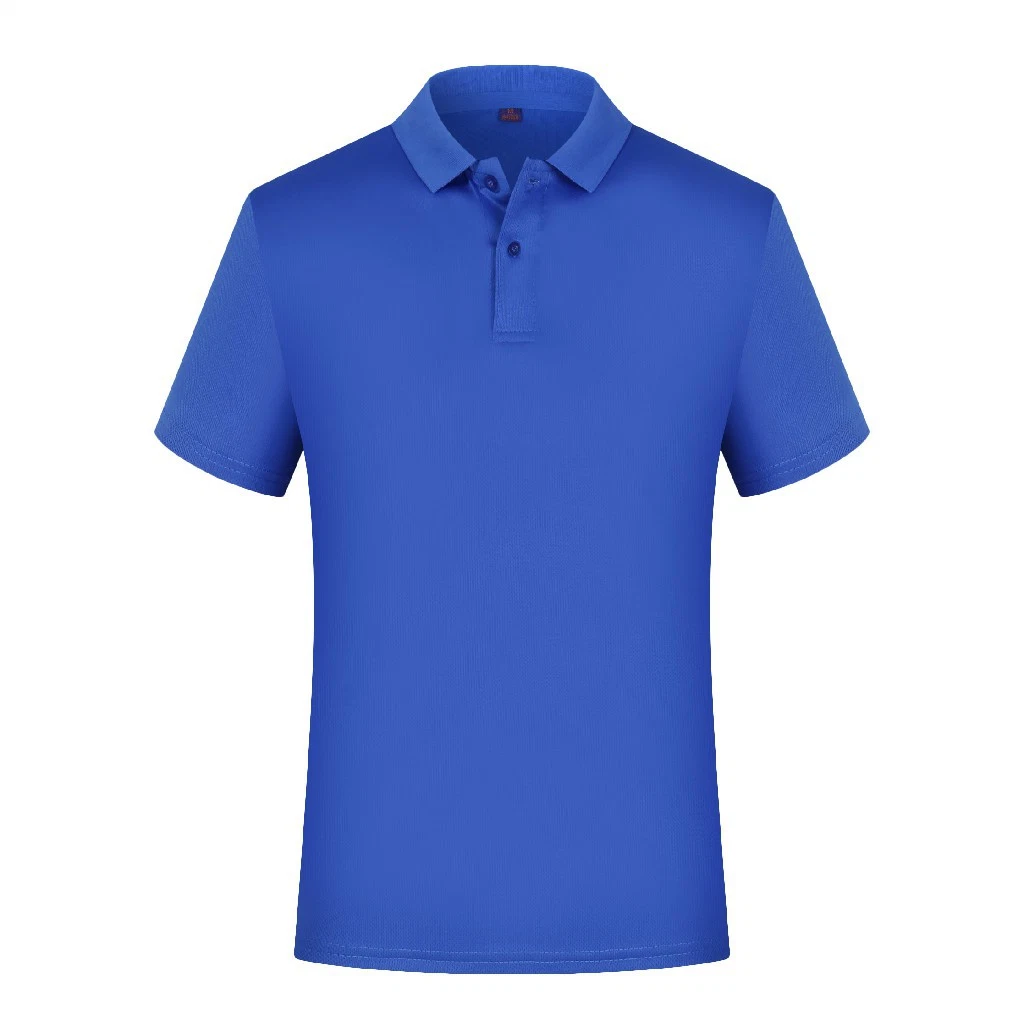 Camisa de golfe de algodão com logotipo personalizado bordado em cores sólidas da fábrica da China. Camisa polo promocional para trabalho. Camisa polo para uniforme.