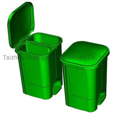 Classification Trash Can Pedal-Operated Household Kitchen Dry and Wet Separation Plastic Garbage Bin with Cover Injection Mould