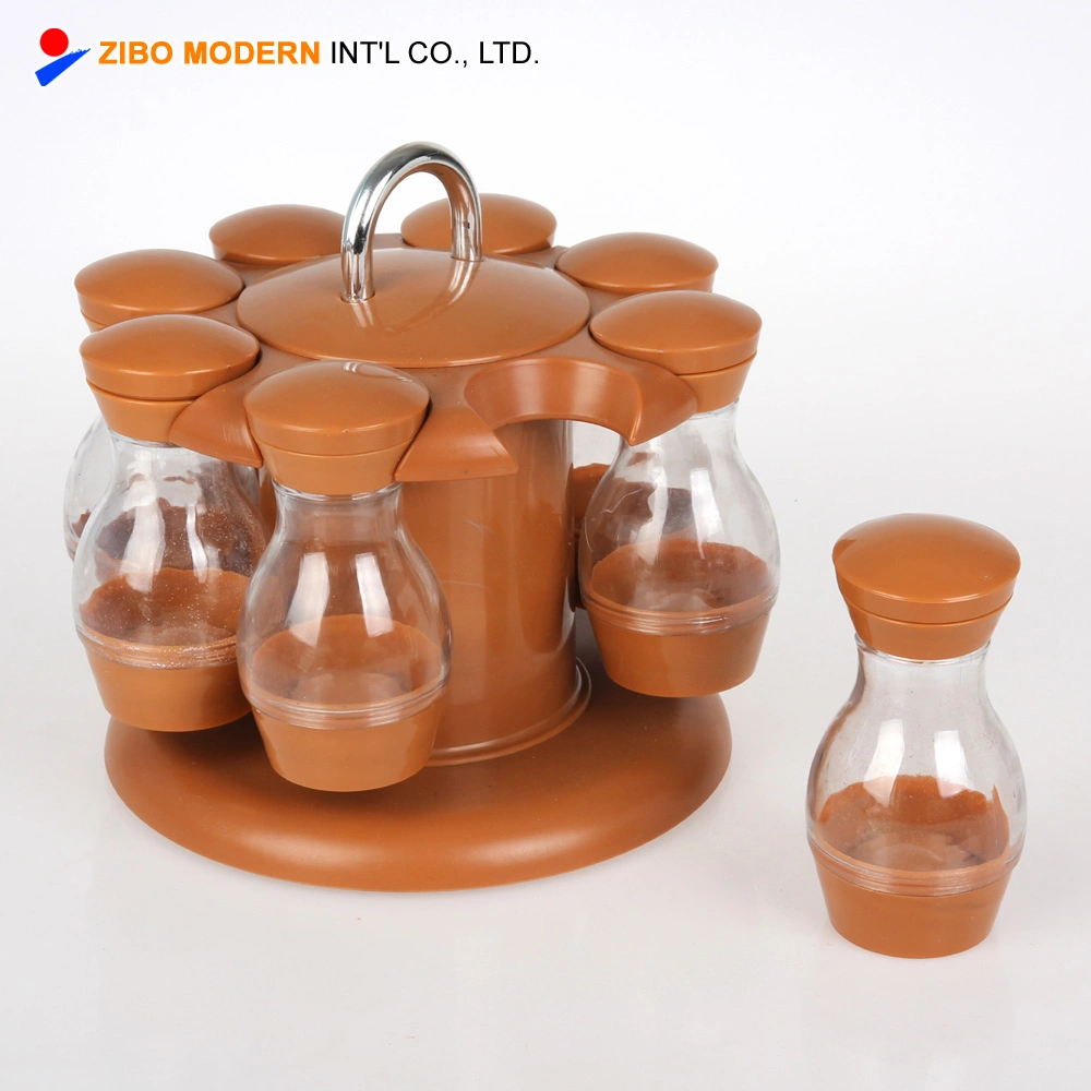 Wholesale/Supplier Clear Revolving Rotating Carousel Plastic Seasoning Spice Bottle Kitchen Spice Rack