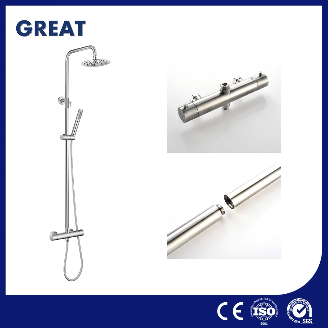 Great Wall Decked Shower Faucet Custom Shower Panel Thermostatic China GLS4926 Wall Mounted Shower Column Dual Handle Column of Shower Manufacturing