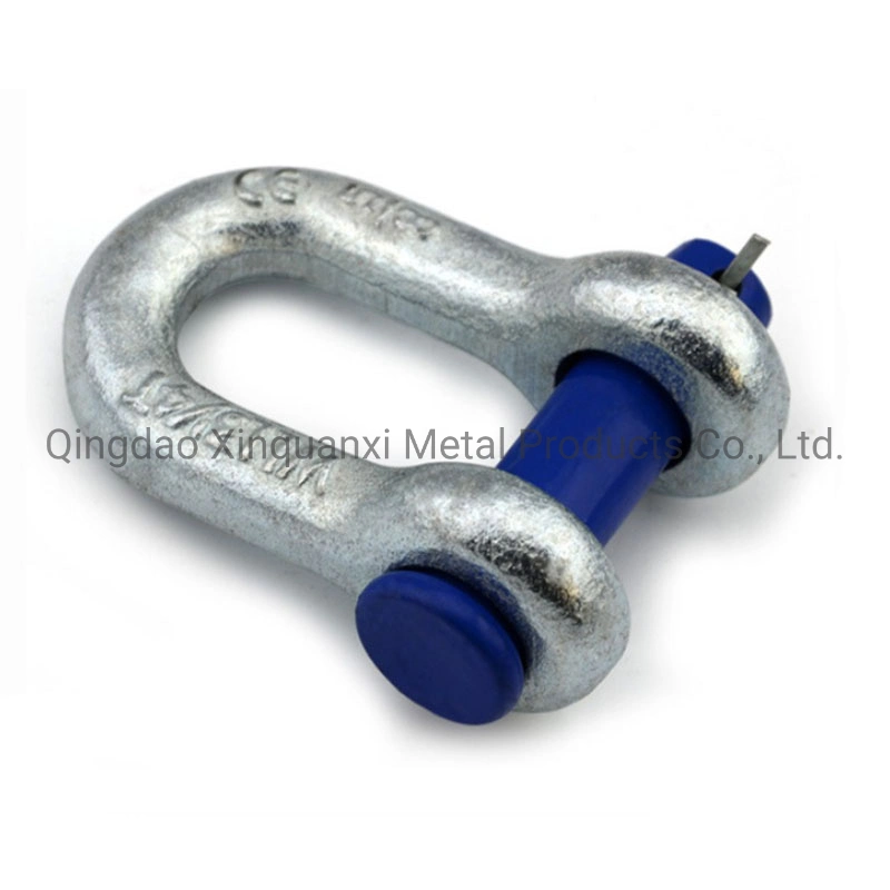 G210 Us Type Screw Pin Lifting D Shackle Carbon Steel Forged Anchor Chain Marine Dee Shackle