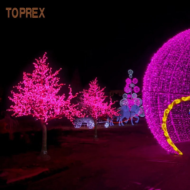 Otra parte decoraciones de cerezas de LED de alta calidad de los árboles iluminados al aire libre