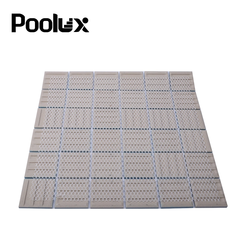 Poolux nouveau produit à l'extérieur antidérapant classique moderne bleu ciel lumière carré de 300*300mm épaisseur 6 mm d'une piscine mosaïque