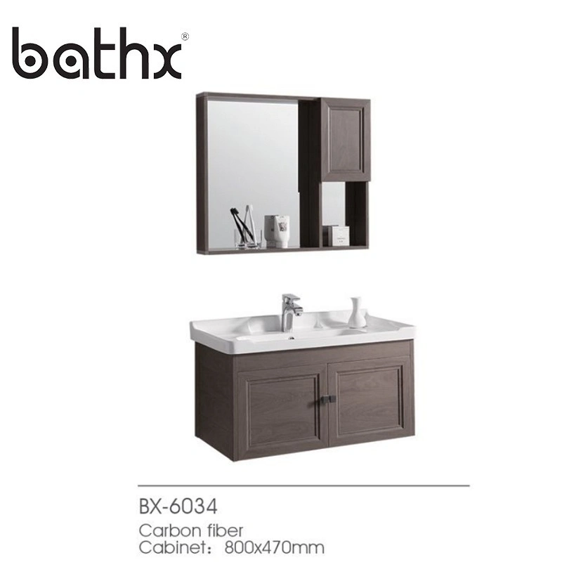 Made in Chaozhou Cabinet Set with Basin High quality/High cost performance  Bathroom Furniture Carbon Fiber Bathroom Cabinet with Ceramic Basin