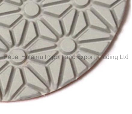 3steps Grey Hexagram Abrasive Diamond Wet Polishing Pads 4&prime; &prime; for Concrete Granite Marble