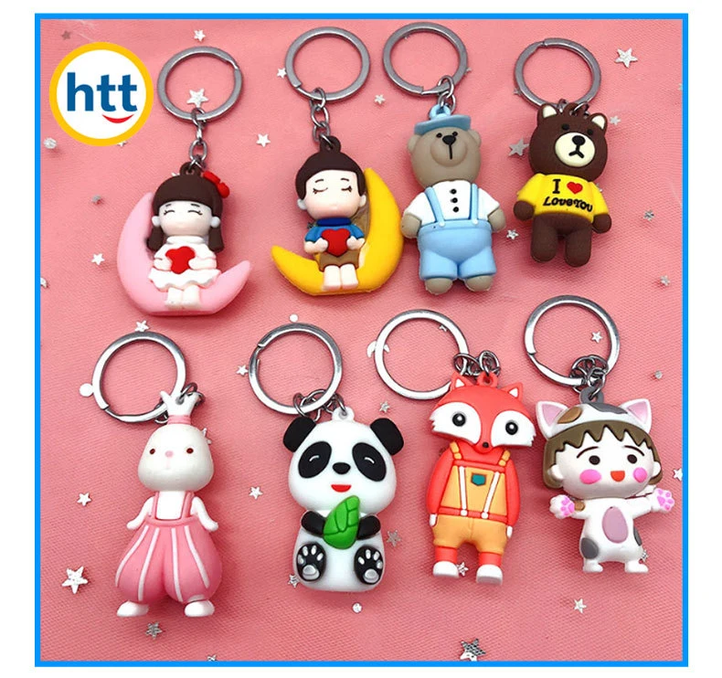 Girls and Boys Key Chain Customization Small Gift Plastic Toys Supplier