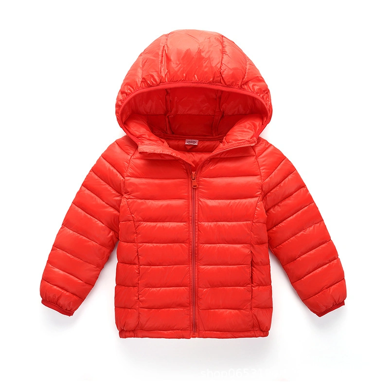 Custom Design Logo Wholesale/Supplier Cheap Polyester Cotton Nylon Light Weight Padding Down Puffer Winter Fashion Plain Infant Toddler Baby Kids Children Coat Jacket