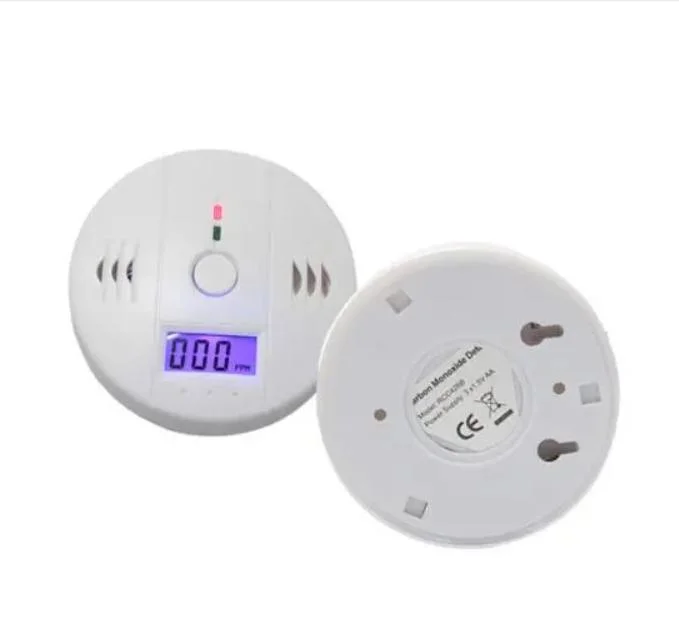 Funciona con batería autónomo alarma detectora de CO detector de gas instalado Home/casa