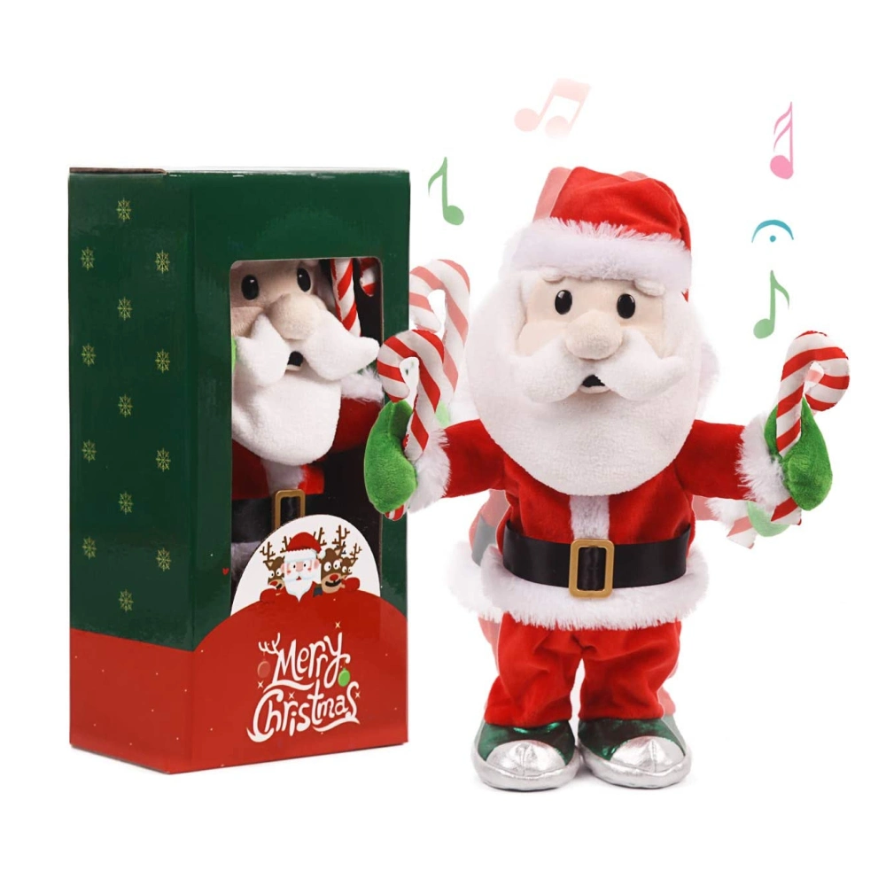Christmas LED Santa Claus 14inches Animated Electric Plush Musical Gift Toys