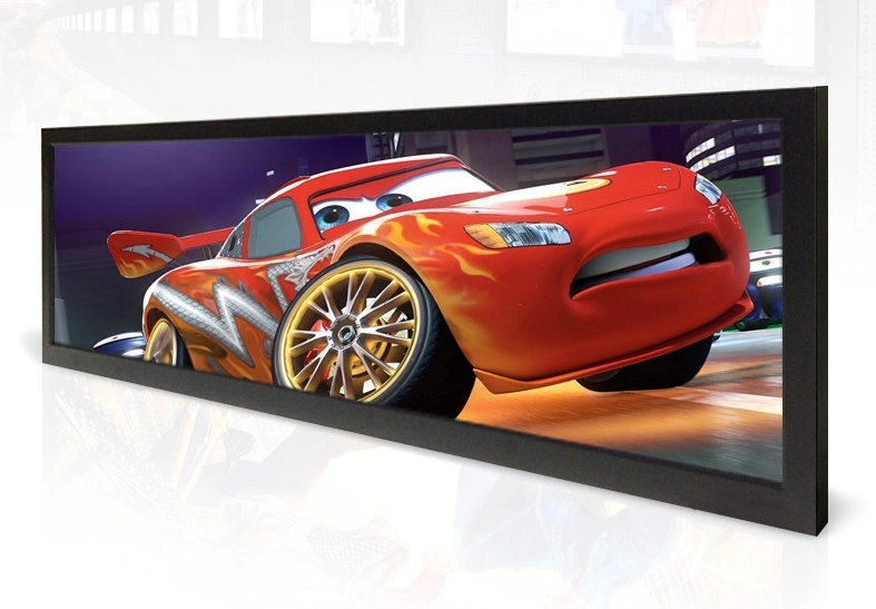 Stretched Bar LCD Advertising Display, Bus Video Wall Mounted Digital Signage, Totem LCD Display