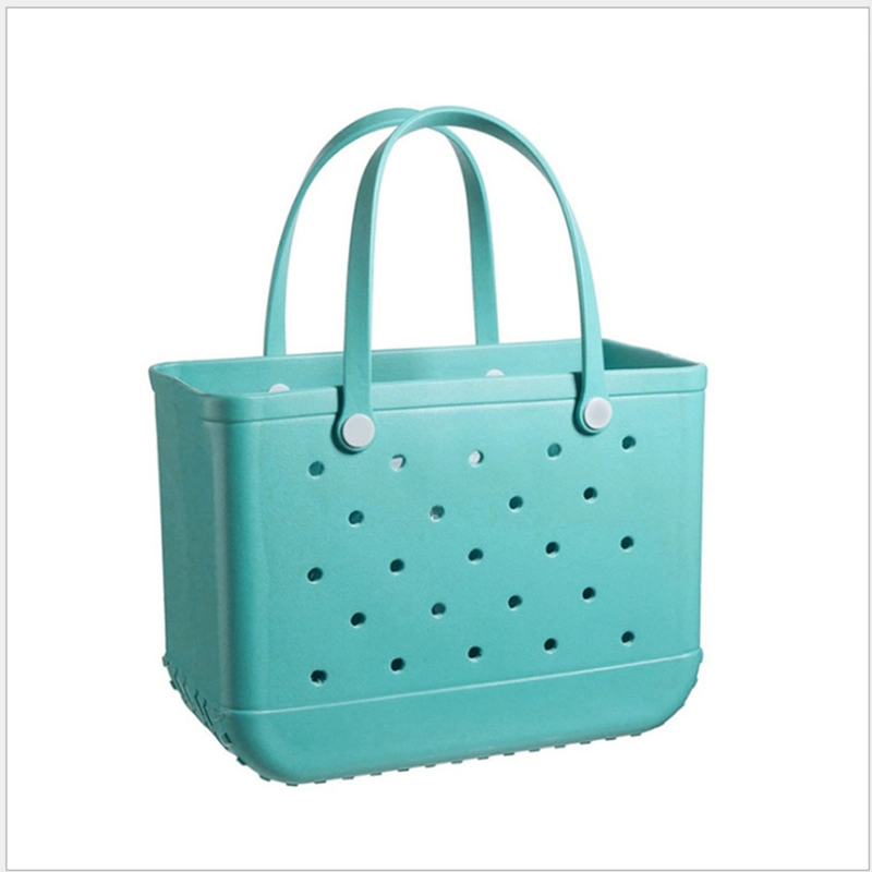 Manufactures 2023 New Women EVA Waterproof Storage Basket Large Beach Tote Bag Handbag for Ladies