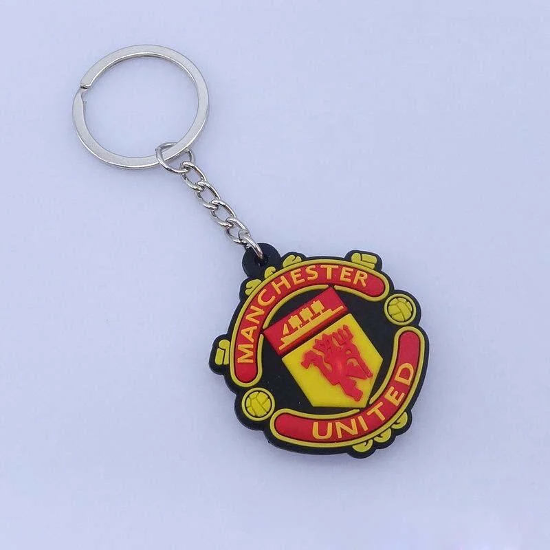 Man United PVC blando personalizados Llavero de goma suave / Llaveros Llavero silicona /