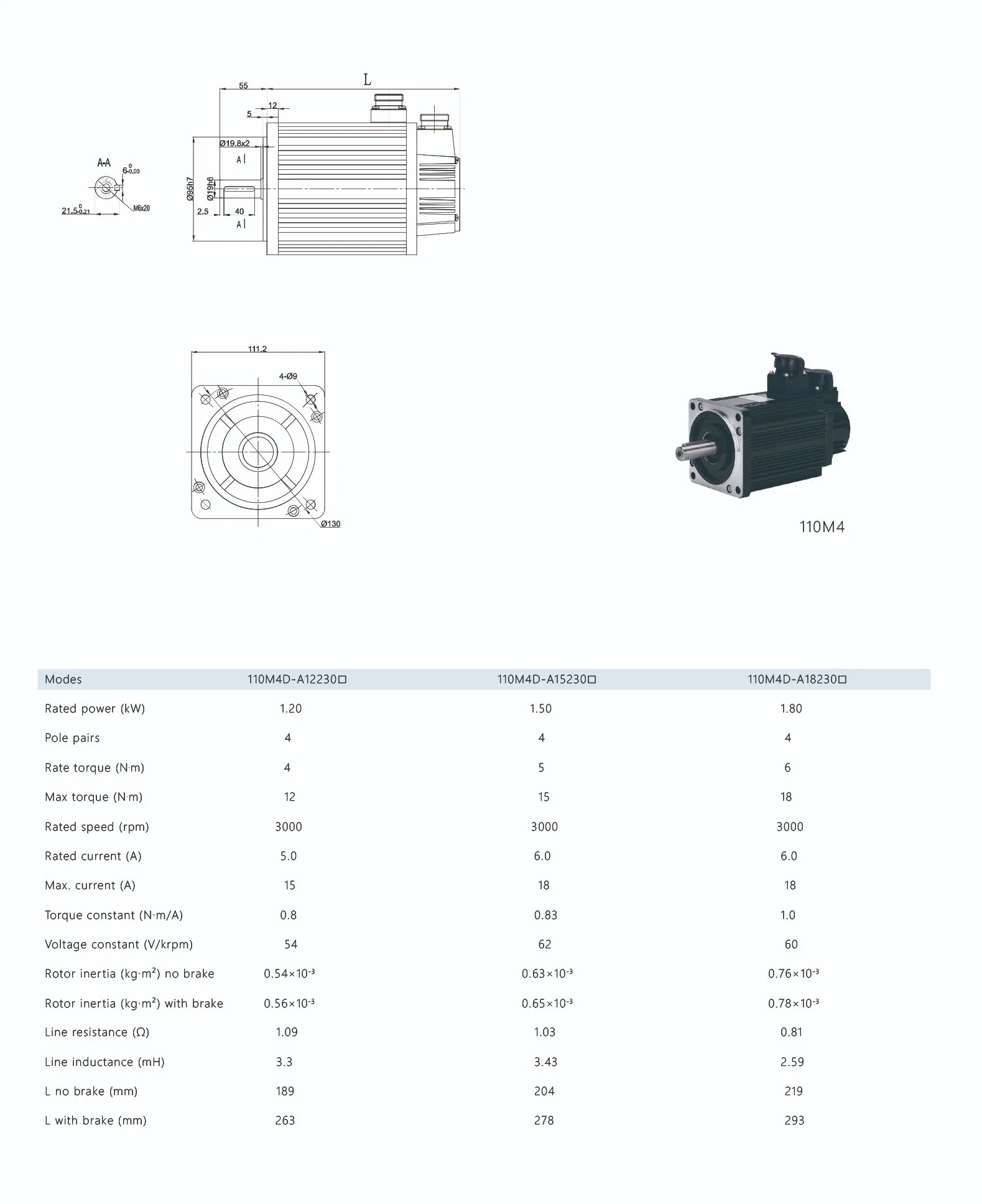 STEP Single Axis, Pulse Servo Motor 7.5kW 220V for  Lathe Machine