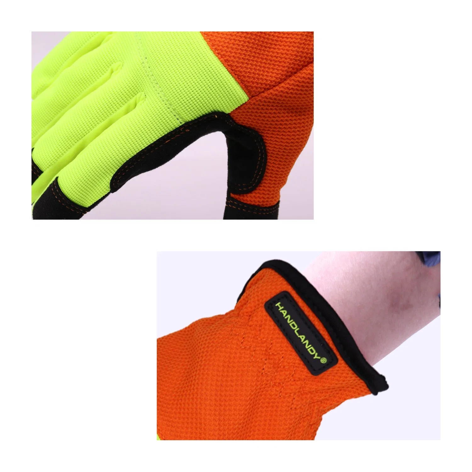 Pri Microfiber Padded Palm High Visibility Work Gloves Touch Screen Wholesale/Supplier Gloves Work