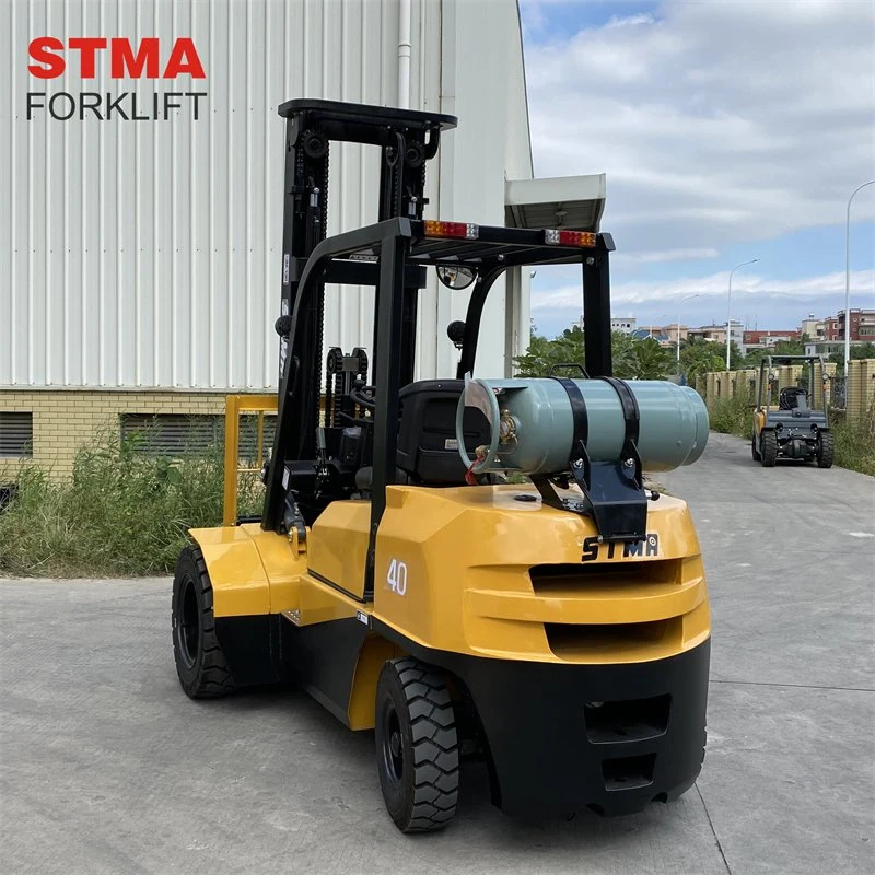 Stma 4t 4 Ton 4 Tonnes Propane Forklift Gas with 6000mm Triplex Mast and Side Shifter