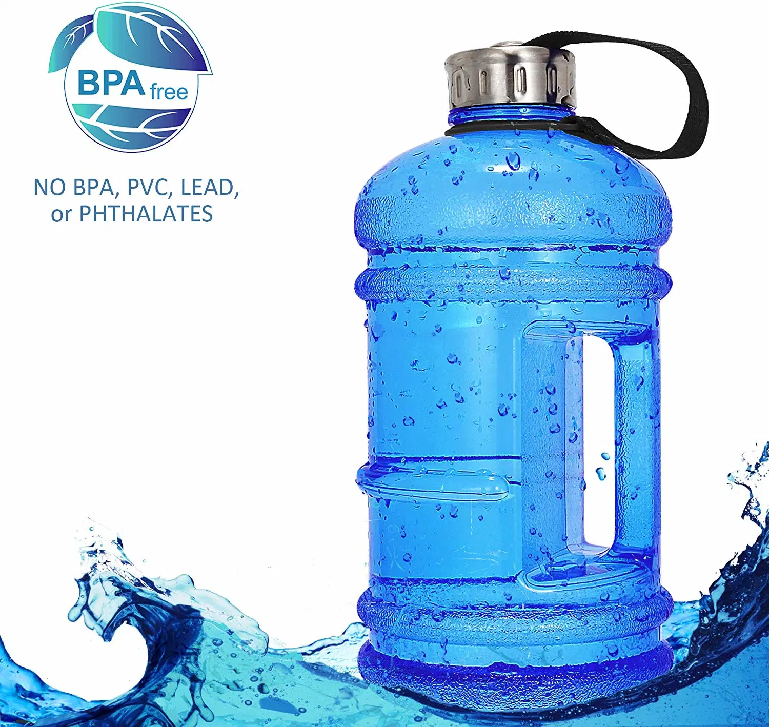 2,2l große Wasserflasche große Kapazität BPA frei auslaufsichere Hälfte Gallon Sport Wasserflasche für Fitness Fitness Athletic Fahrrad Camping