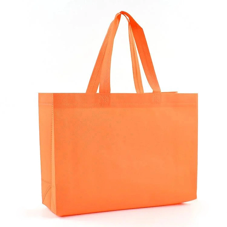 Custom Logo Printed Carry Handle Non Woven Shopping Tote Packaging Bag