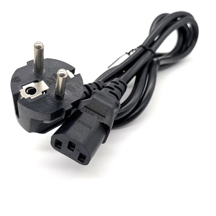 VDE Approval European 3 Pin Power Cord with C13 Wire Tail End H03VV-F H05VV-F