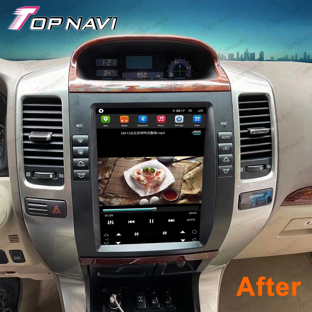 Auto GPS 2 DIN Auto Radio Stereo Verticl für Tesla Stil Auto Multimedia Stereo Radio für Toyota Prado 2002 2009