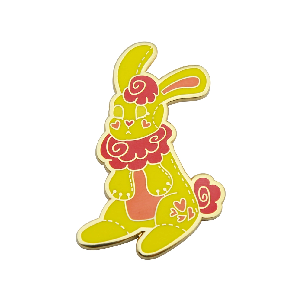 Custom Cute Fashion Rapper Cartoon Metal Pin Badge Enamel Brooch Rabbit Lapel Pins