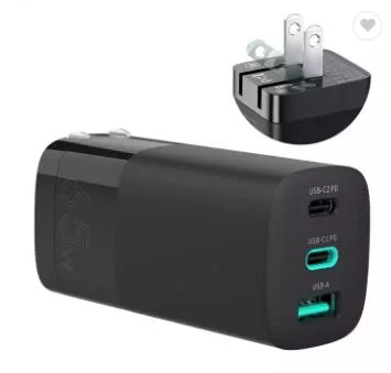 Fabricante de Europa 65W-C de los cargadores de pared USB de 65 vatios de portátiles de la GaN Pd cargador portátil de Viaje Universal el 10% de descuento