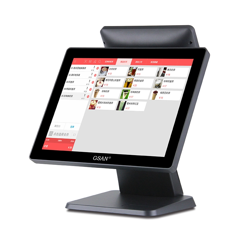 Großhandel 15 Zoll Metallgehäuse kapazitive Touch rahmenlose Alle in Ein POS-System mit Dual Screen