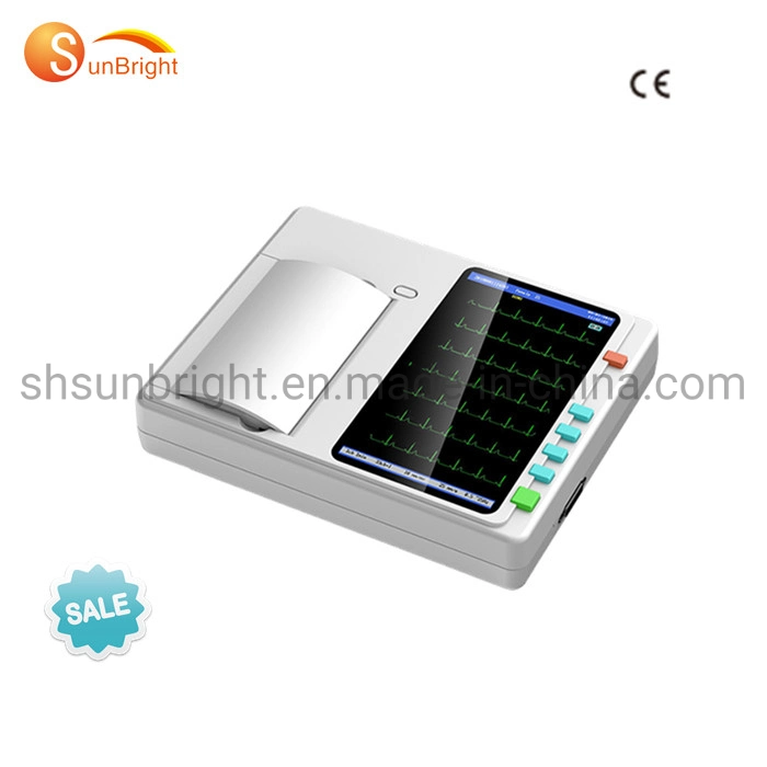 7 Inch Cheap Portable 6 Channel ECG Machine Sun-7062 for Sale