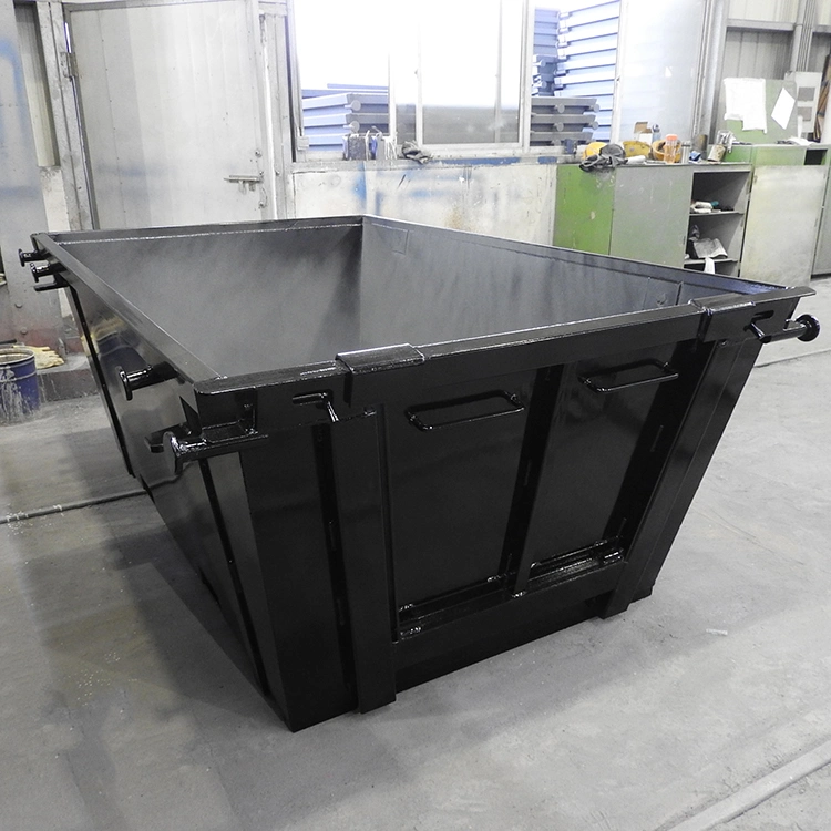 Outdoor Metal Garbage Waste Skip Public Trash Bin