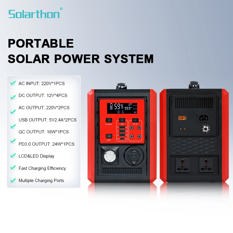 Éclairage intérieur d'extérieur haute puissance multifonction mobile en un 1000W 1500W Camping sécurité solaire montage énergie système d'énergie