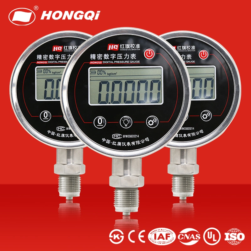 High Precision Digital Pressure Gauge Precision Instrument for Measuring Pressure Stainless Steel Case and Connection