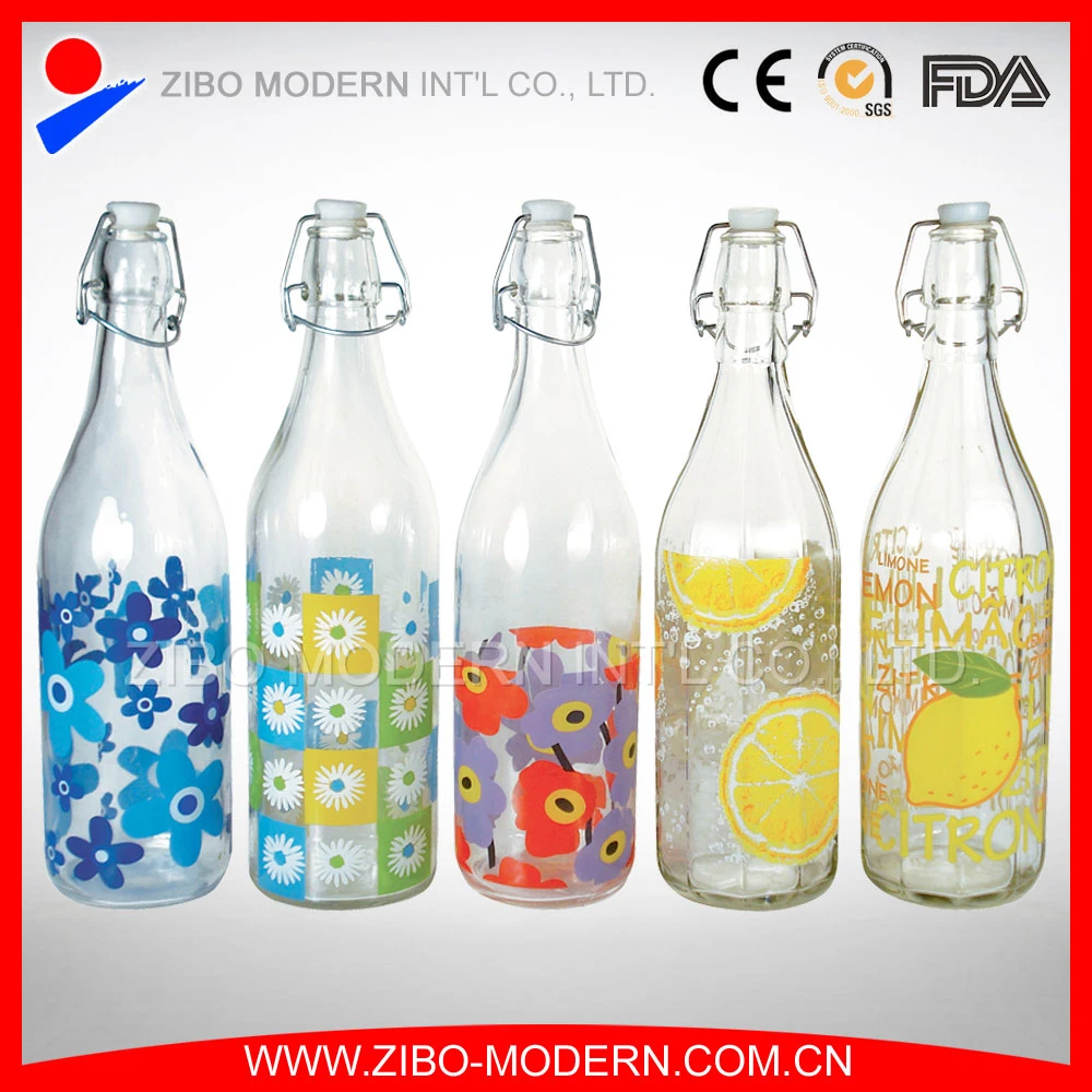 Wholesale/Supplier Cheap Clear Glass Soft Drink Storage Bottle 1000ml for Milk