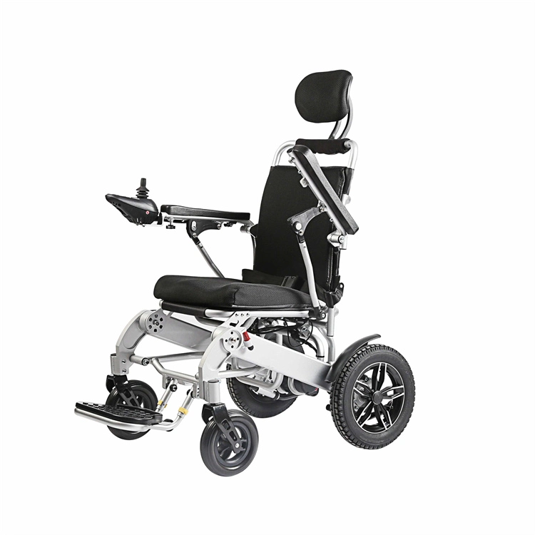 La atención de salud suministros eléctricos de potencia plegable respaldo reclinables sillas de ruedas para ancianos y discapacitados
