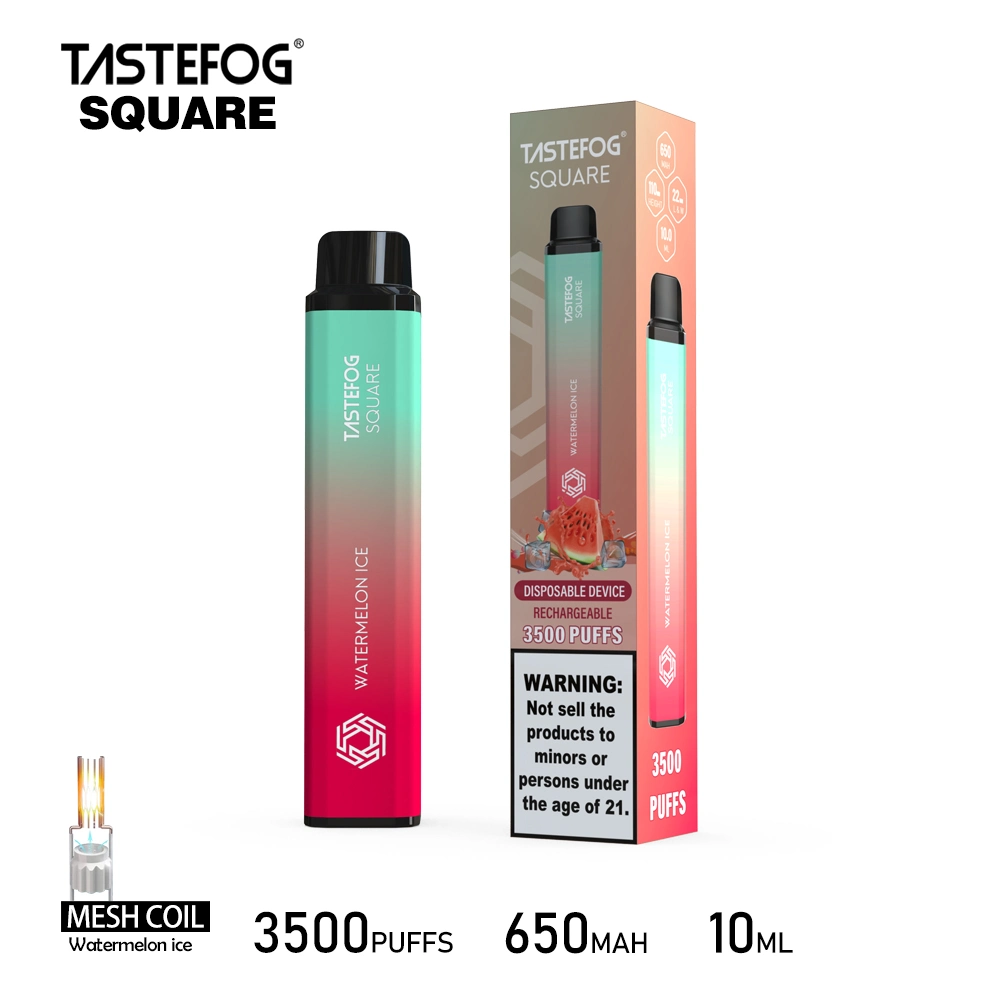 Fábrica al por mayor desechable E Cigarette Tastefog Square recargable VAPE 3500 Soplos