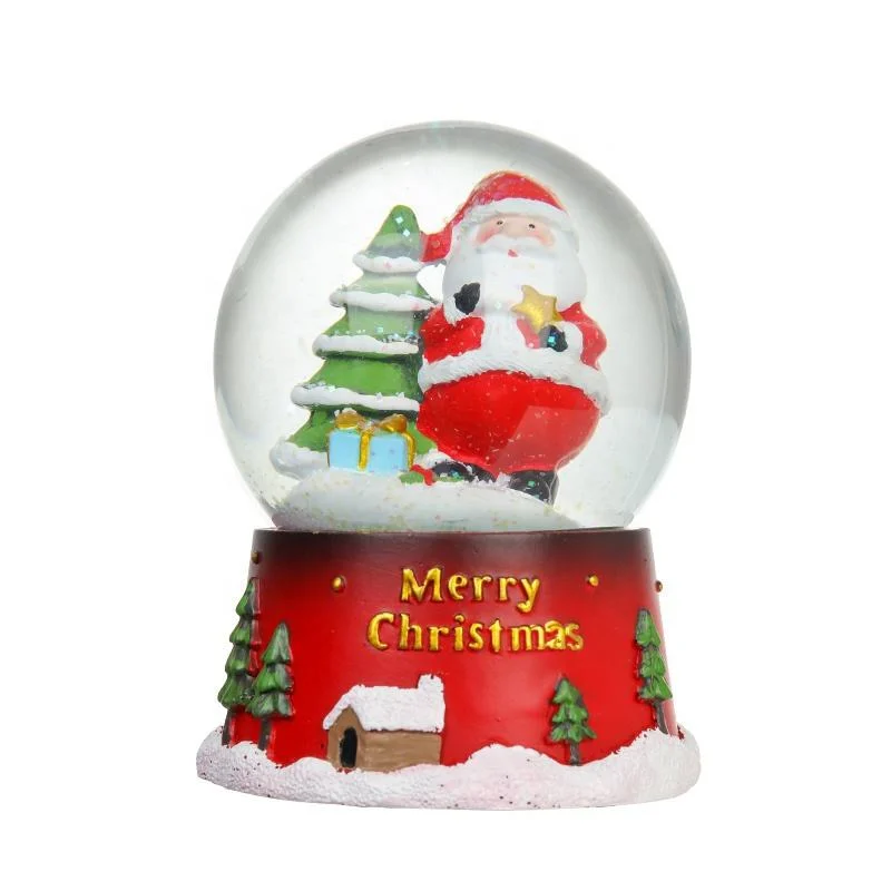 2023 Xmas Santa Souvenirs Snow Globes Christmas Globe Shoe Shaped Ceramic