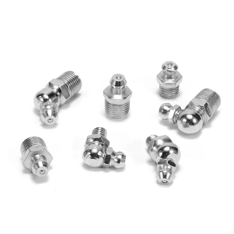 Lubrication Connector / Hydraulic Grease Fittings / Stainless Steel Galvanized Straight Zerk / Grease Nipple