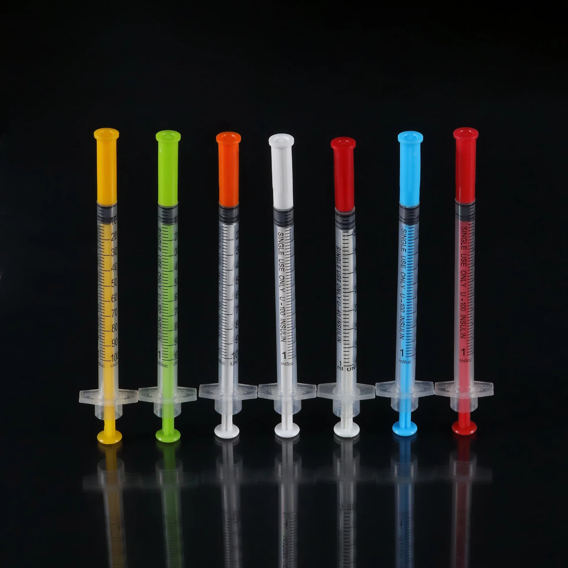 China Wholesale 0.5ml, 1ml Disposable Medical Products Insulin Syringe with Fixed Needle or Detached Needle