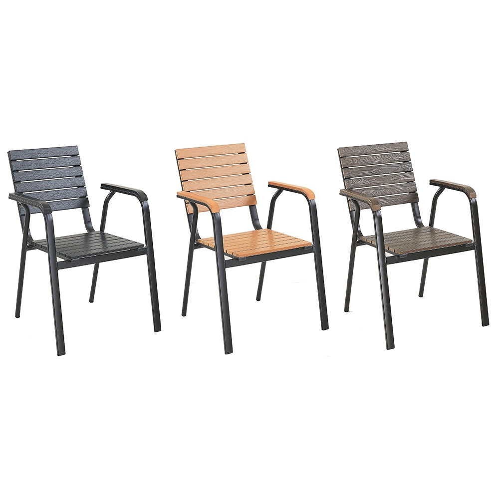 Estilo moderno alumínio Cadeira de café do jardim de madeira PS/Mobiliário de exterior