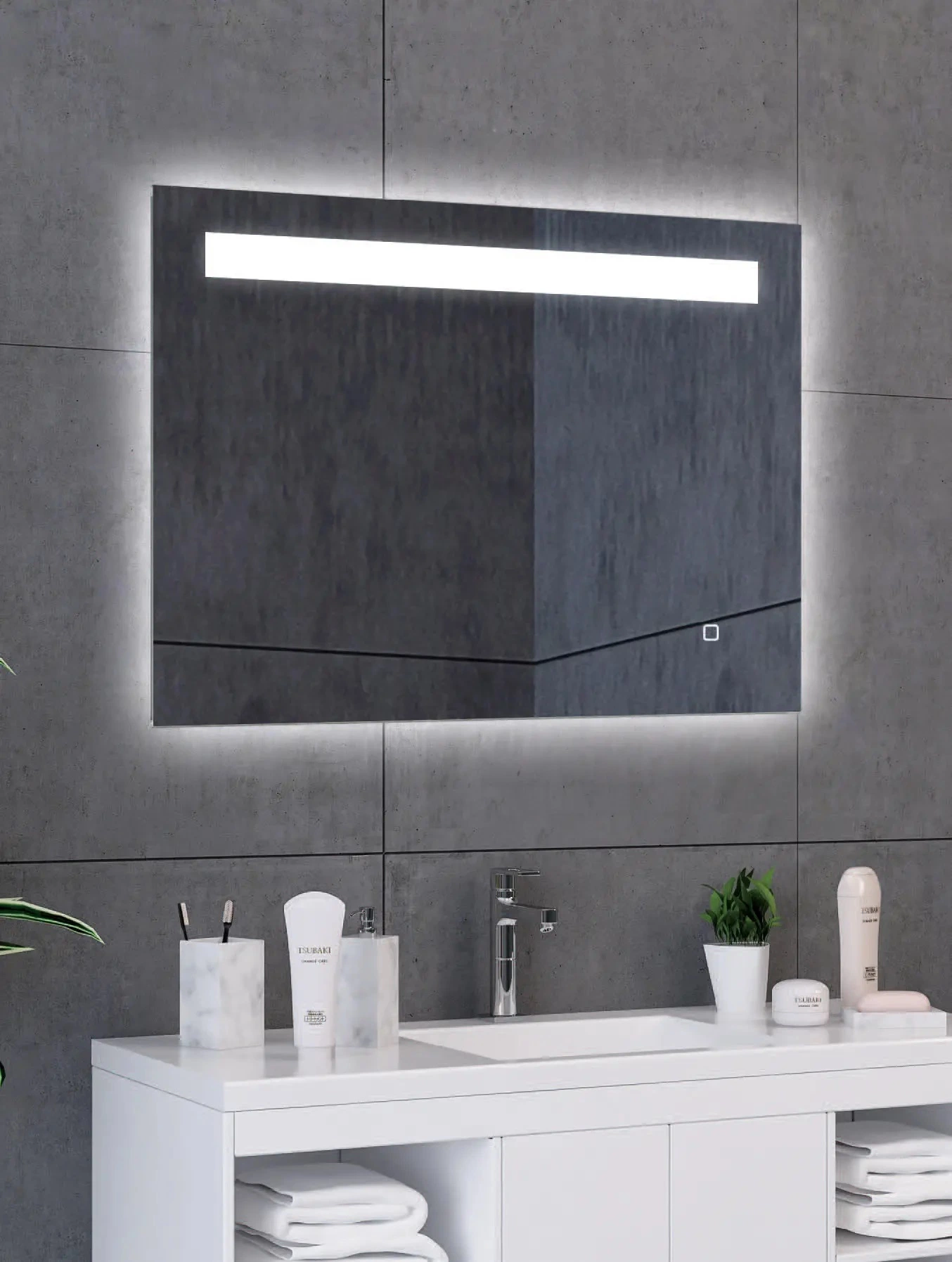 S'efforcer beauté LED lumineux miroir de l'hôtel Magic Salle de bains (LZ-002)