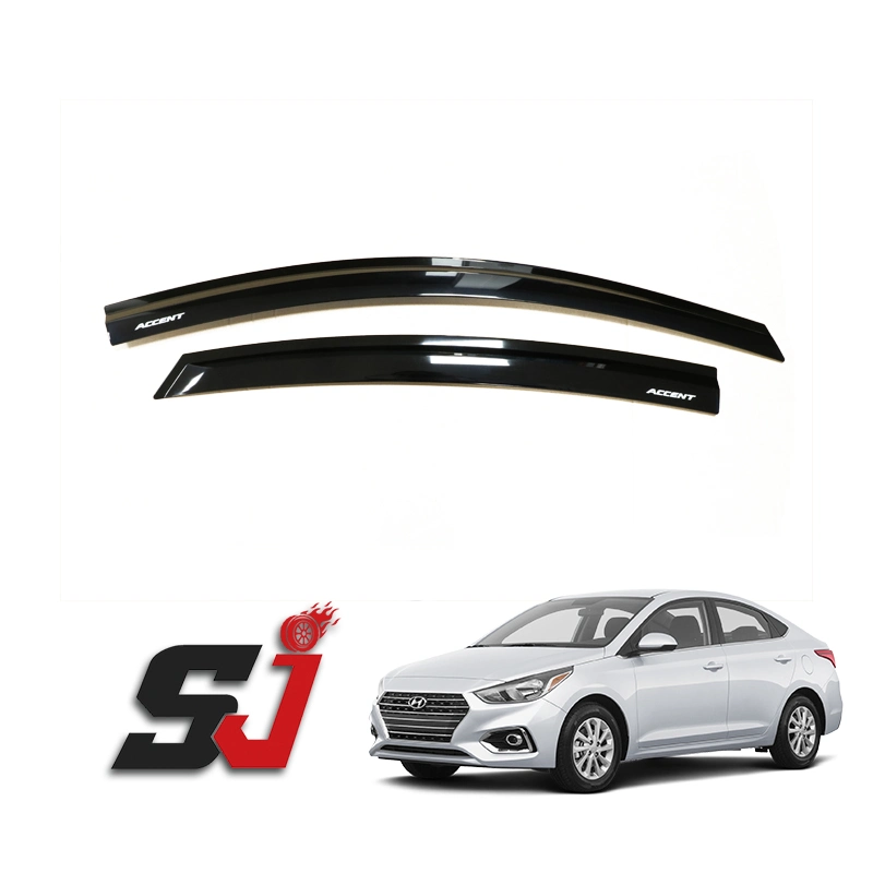 Novo design PMMA Car Exterior decoração vidro deflector da porta visor Para 2018-2020 Accent