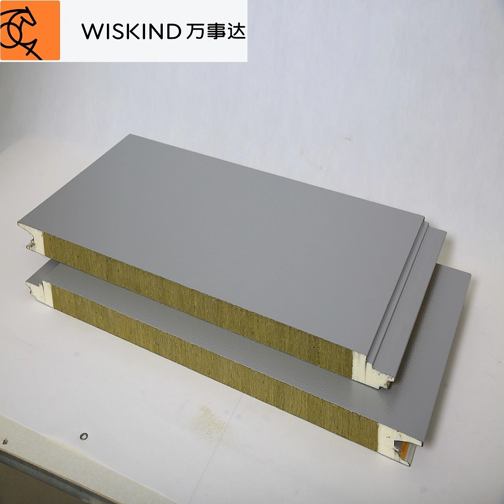 2023 material de construcción PU/PIR/Rockwool/Glasswool/EPS Sandwich Panel para pared de estructura de acero Y sistema de revestimiento de techos