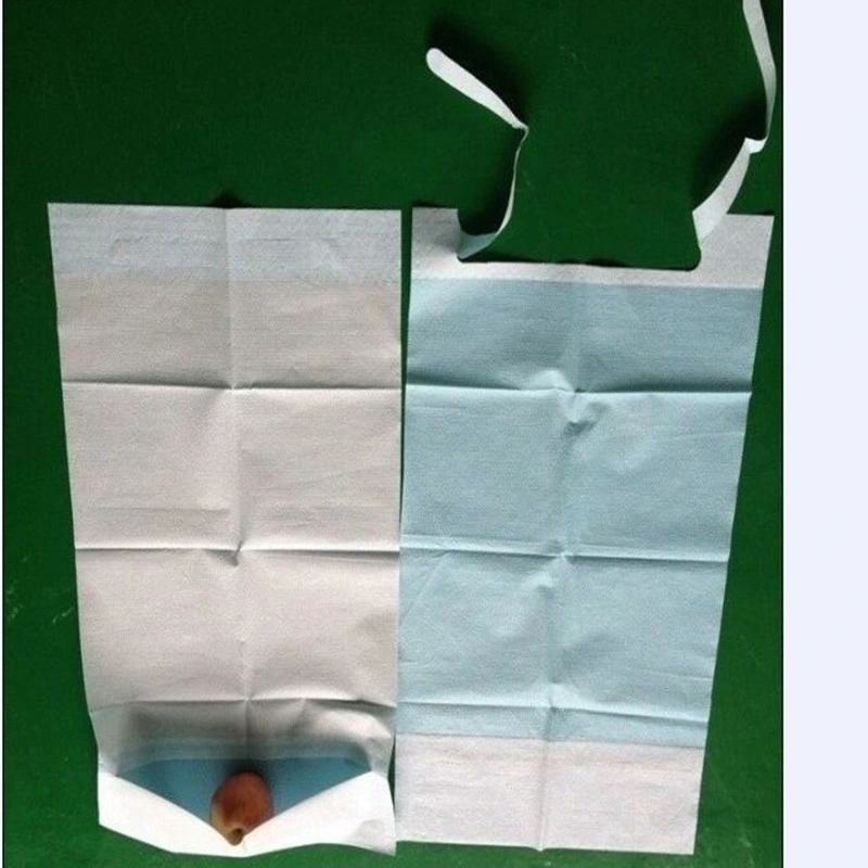 Dental Disposable Bibs Comfortable Waterproof Apron Medical Dental Bibs with Self-Adhesive