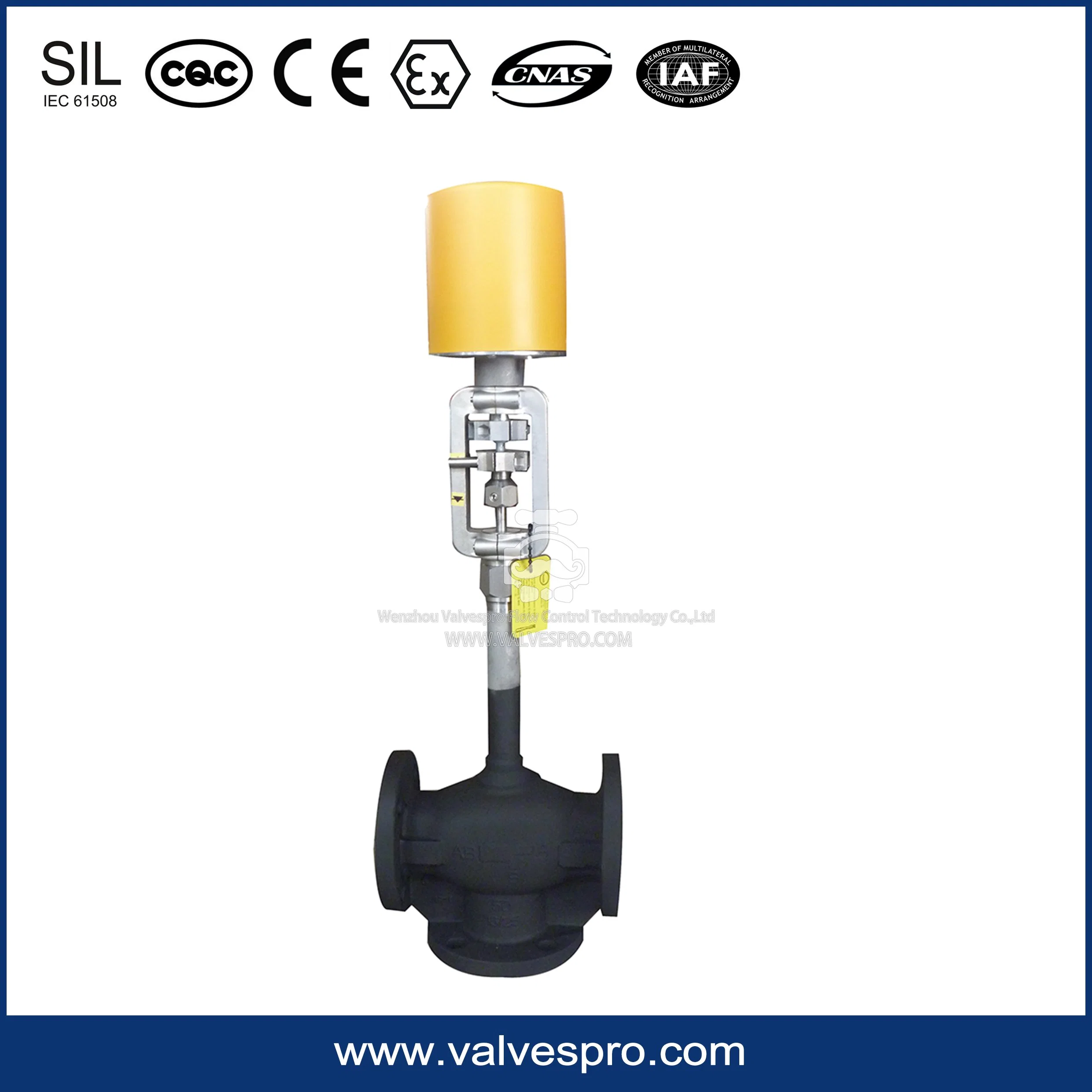 DN40 Válvula de control eléctrico para el aceite caliente o vapor tipo de regulación sustituir Baelz Control proporcional de la válvula de globo de transferencia de calentar el aceite de la clase de acero fundido150 PN16