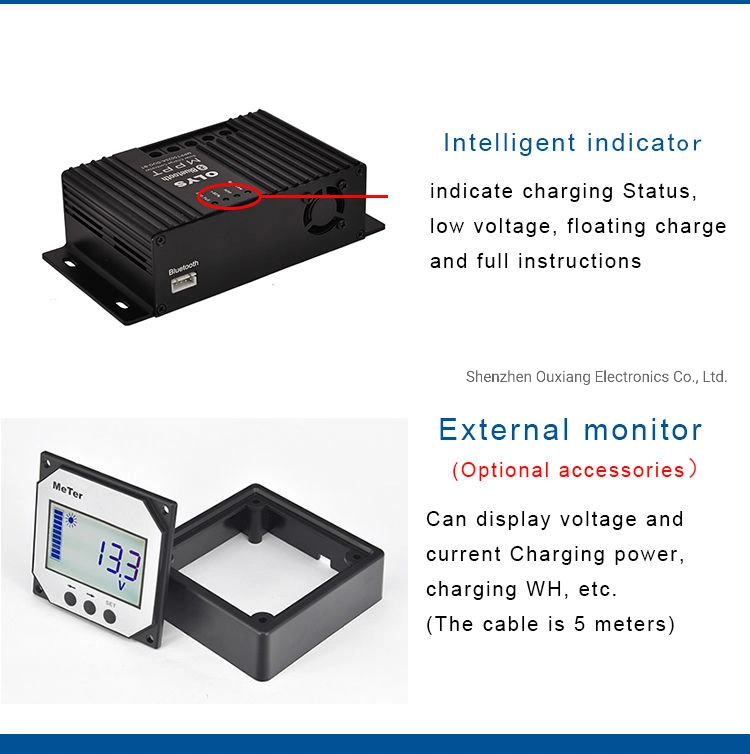 DC12A Dual Battery MPPT RV Caravan Boat Solar Charger Controller