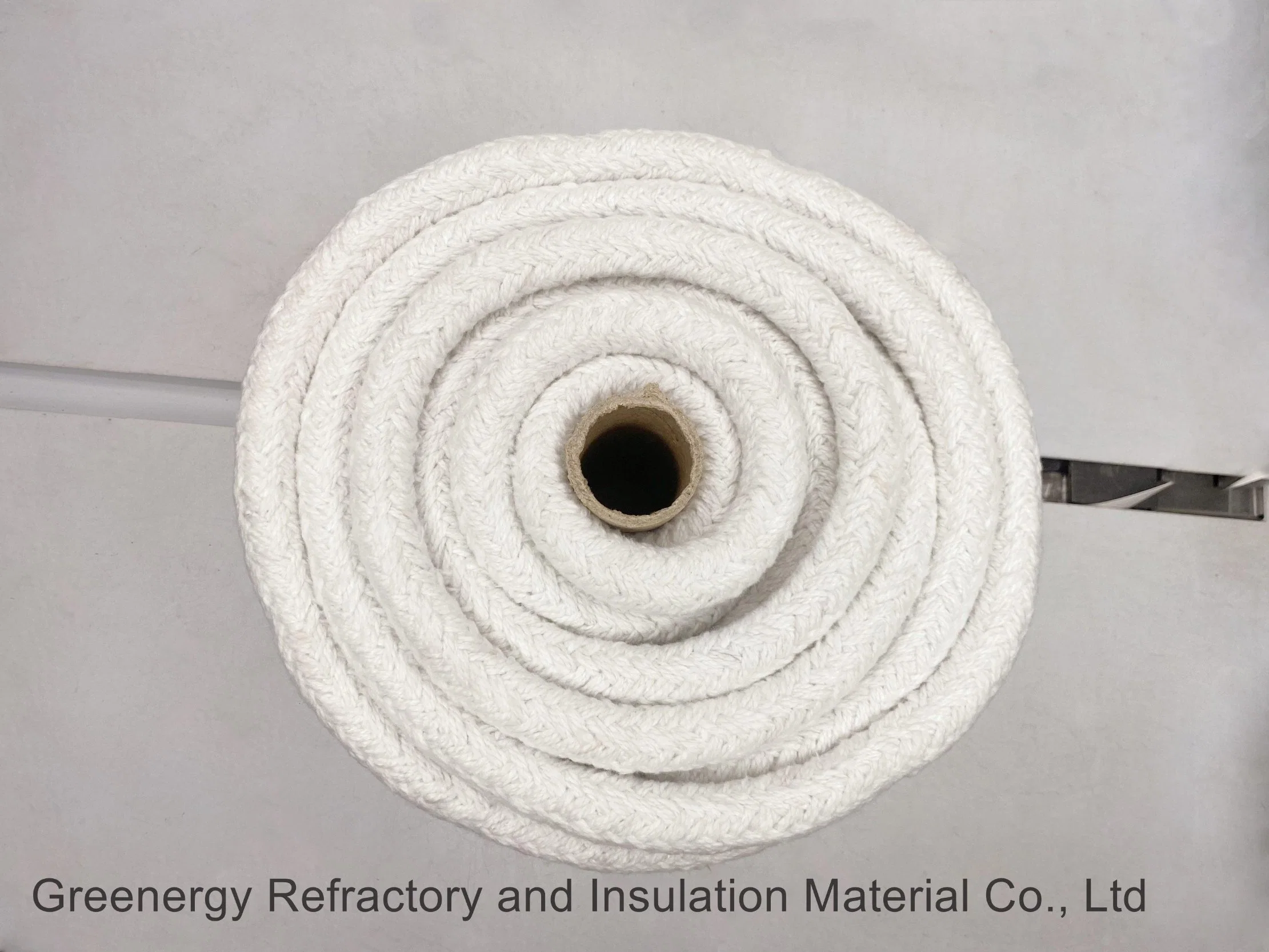 Greenergy Ceramic Fiber Packing Braided Woven Twist Round Square Rope for Door Seals, Caulking for Ovens, Furnaces and Boilers Ceramic Fiber Rope