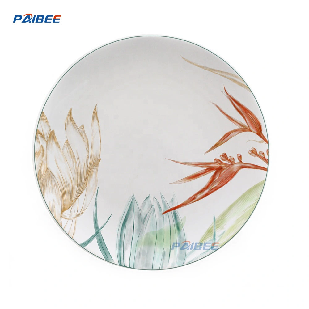 Rustic Design Garden Vibes Ceramic Dinnerware Plates Poetic Style Dinner Setting Bone China Plates