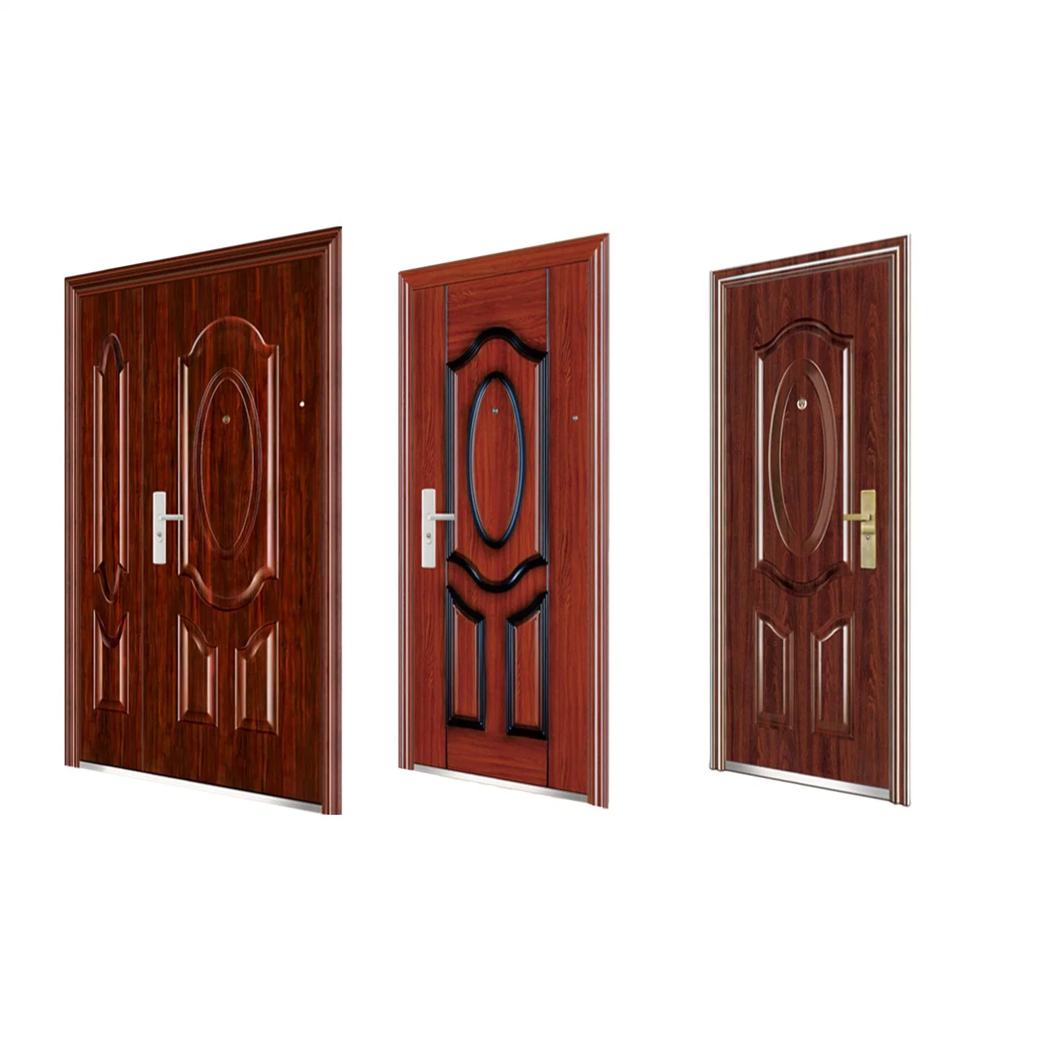 Hochwertige Panel Steel Door Interial Holz Malerei Tür